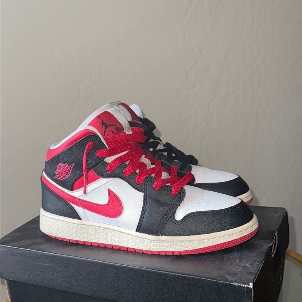 Kids Jordan Sneakers - Black, White, and Red